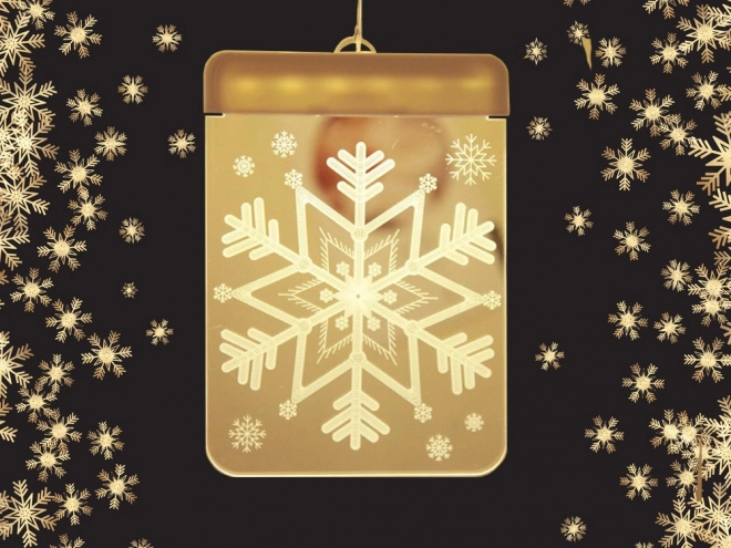 Kerst-LED glas-in-loodlamp voor het raam