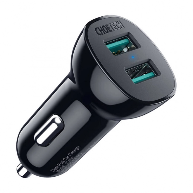 Choetech autolader met 30W QC 3.0 en twee USB-poorten