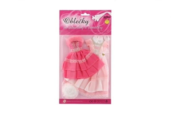 Poppenkleertjes met accessoires - 2 stuks