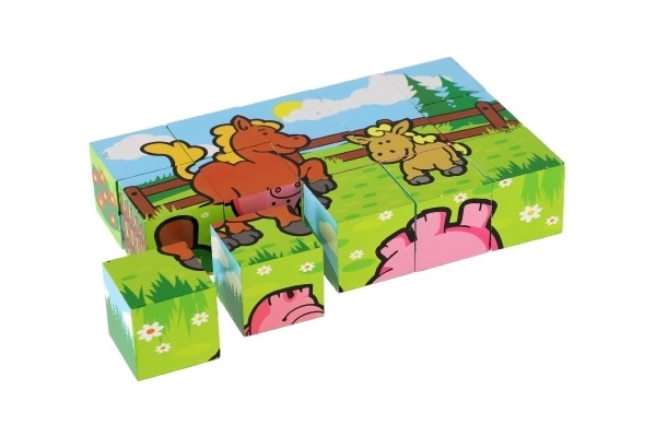 Houten blokken Mijn eerste diertjes 15 stuks