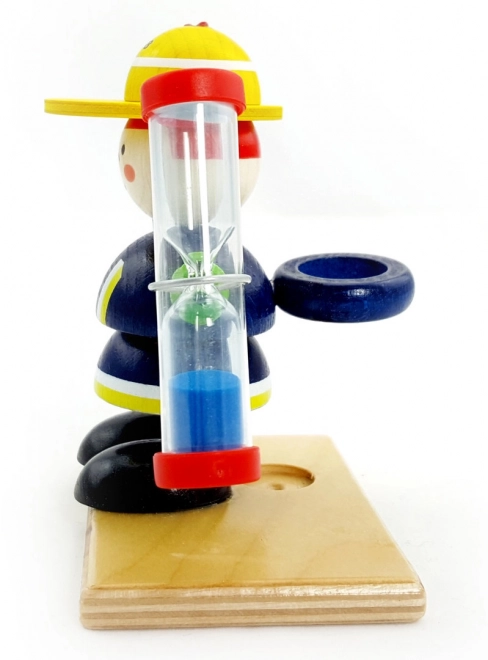 Zandloper met brandweerfiguur voor kinderen
