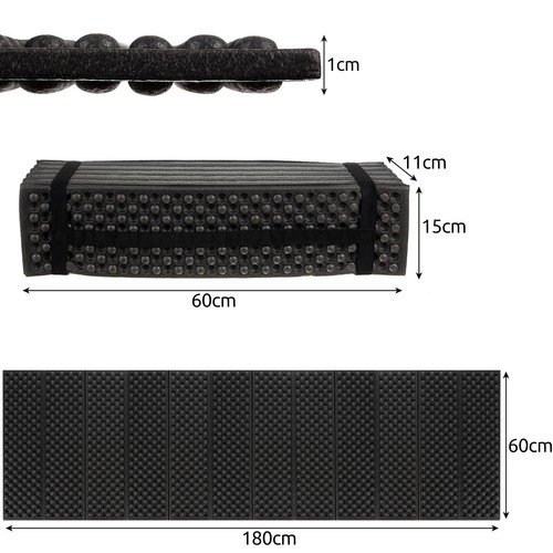 Opvouwbaar matje 180x60x1cm Trizand 22870