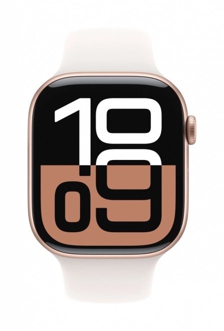 Watch Series 10 GPS 46 mm roségoud met roze sportband