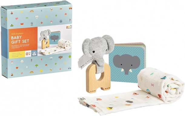 Petit Collage Cadeauset voor baby olifant