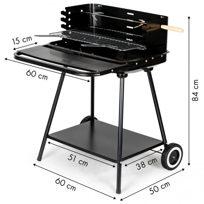 Tuinbarbecue met spit en verstelbaar rooster, MultiGarden