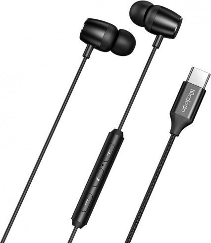 Mcdodo in-ear bedrade oordopjes met USB‑C (zwart)