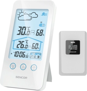 Draadloos weerstation Sencor SWS 3000W met weersvoorspelling en vochtigheidsmeting