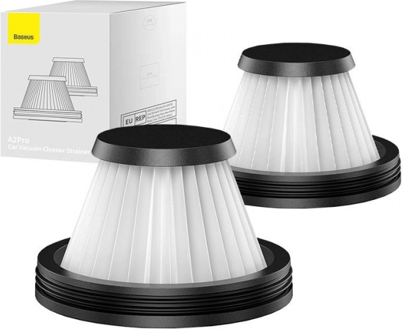 Baseus A2 Pro – vervangende HEPA-filters voor autostofzuiger, 2 stuks, zwart