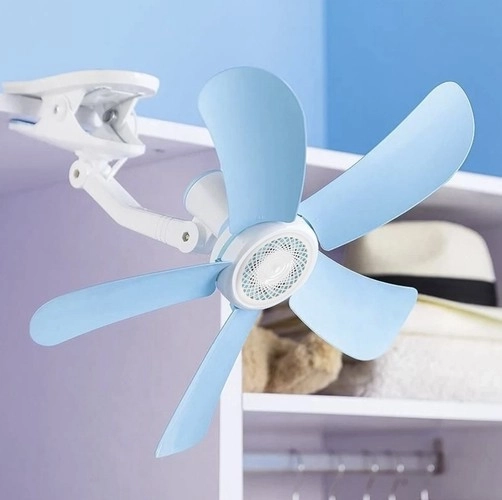 Klemventilator met vijf bladen
