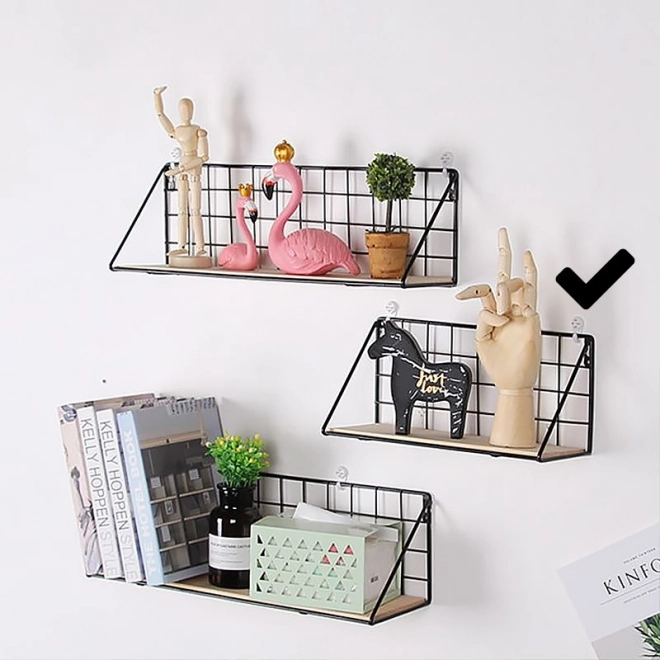 Muurplank LOFT stijl 29,5 cm- zwart