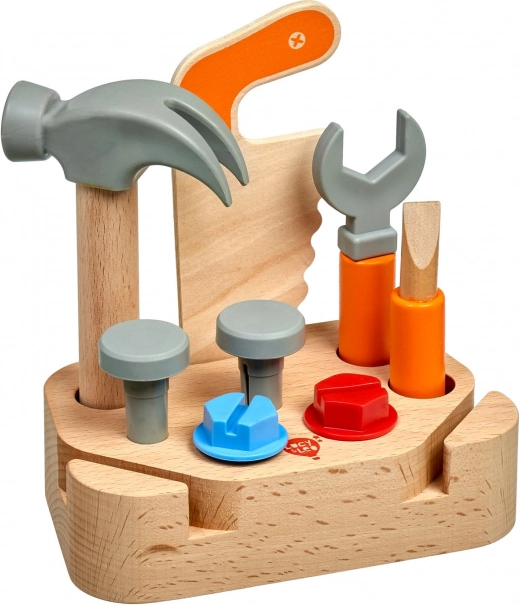 Alles bij de hand in een stabiele houten standaard