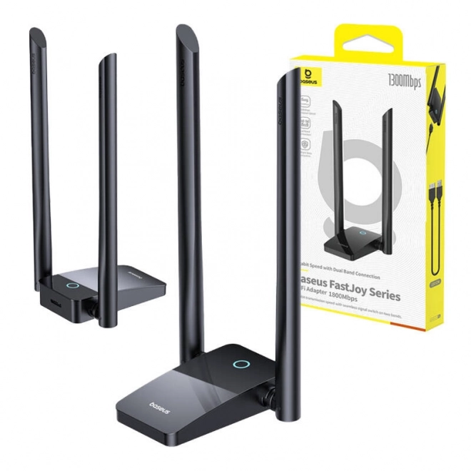 Adapter WiFi Baseus FastJoy 1800 Mbps zwart
