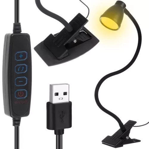Bureaulamp met clip zwart Izoxis