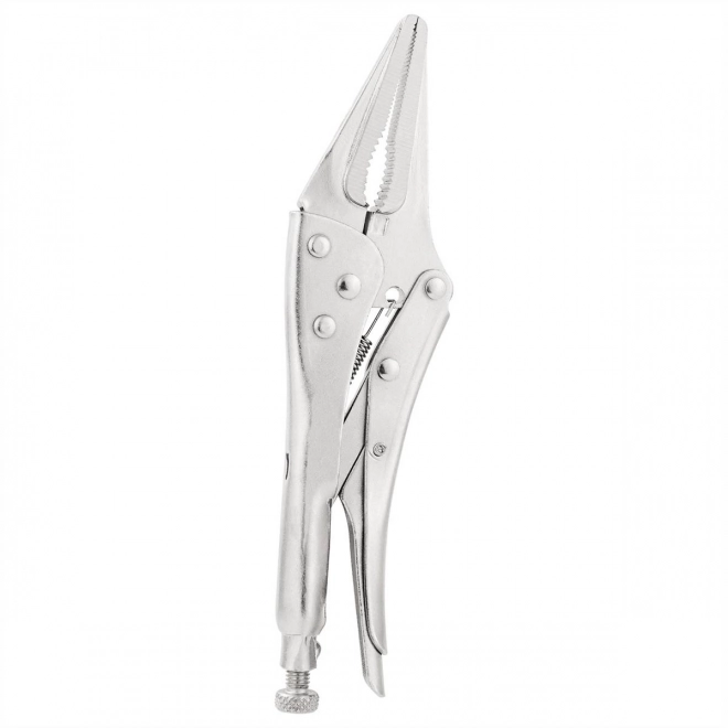 Lange tang met sluiting Deli Tools zilver