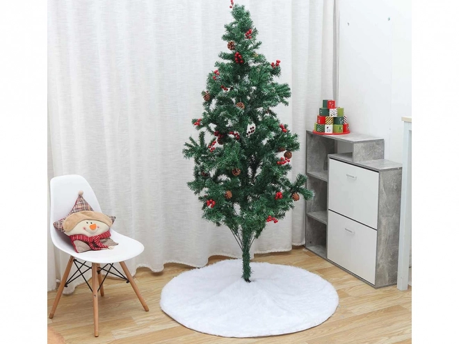 Witte harige onderkleed voor kerstboom