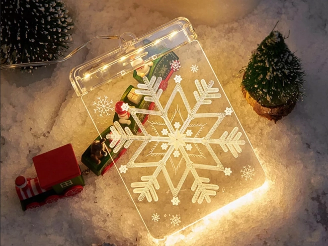 Kerst-LED glas-in-loodlamp voor het raam