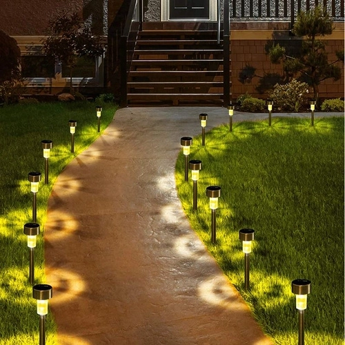 Zonne-LED Tuinlampen - set van 10, insteekbaar, waterdicht, warm wit licht