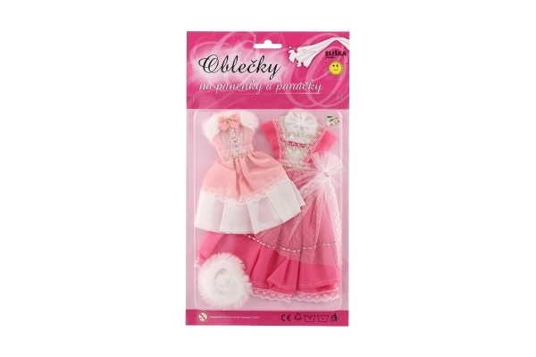 Poppenkleertjes met accessoires - 2 stuks