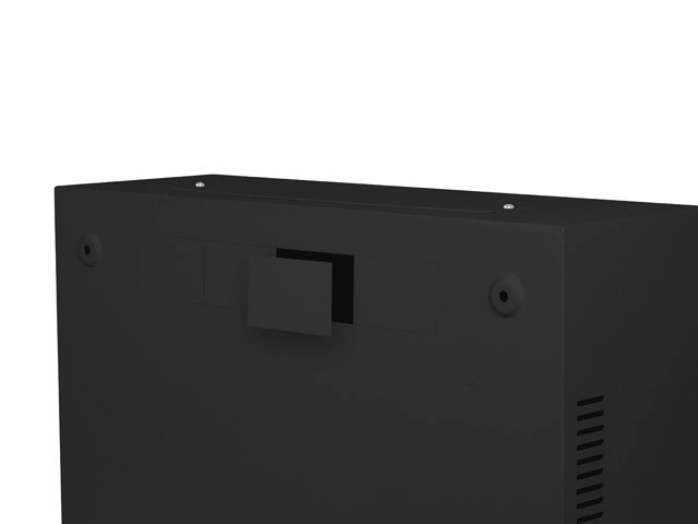 Wandgemonteerde rek kledingkast 19 inch 4U+3U 540x200 laagprofiel zwart