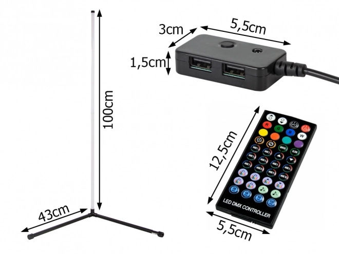 Hoek RGB LED lamp met afstandsbediening en app