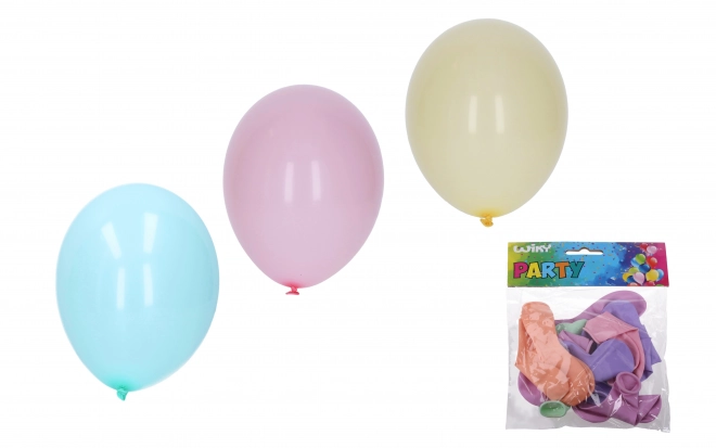 Pastelkleurige ballonnen opblaasbaar 26 cm - 10 stuks
