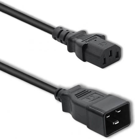 netspanningskabel C20 naar C13, 1,2 m