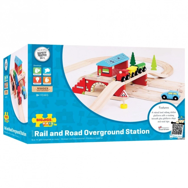 Bigjigs Rail Station boven de weg