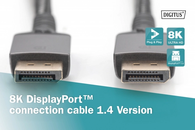 Premium DisplayPort 8K 60Hz UHD kabel 3m zwart