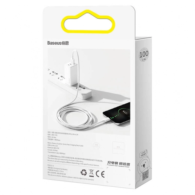Oplaad- en datakabel Baseus Superior Series USB naar micro USB, 2A, 1m