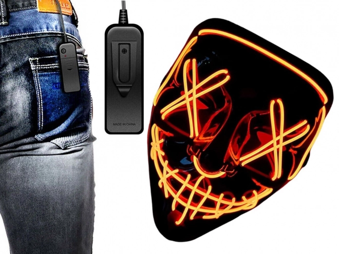 Lichtgevende LED-masker schoonmaakfeest