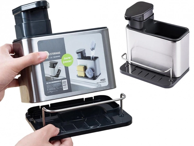 Keuken zeepdispenser en sponsorganizer