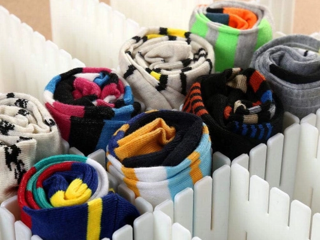 Organizer voor lades met verstelbare verdelers 4 stuks