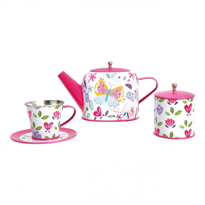 Kinder roze theeservies set