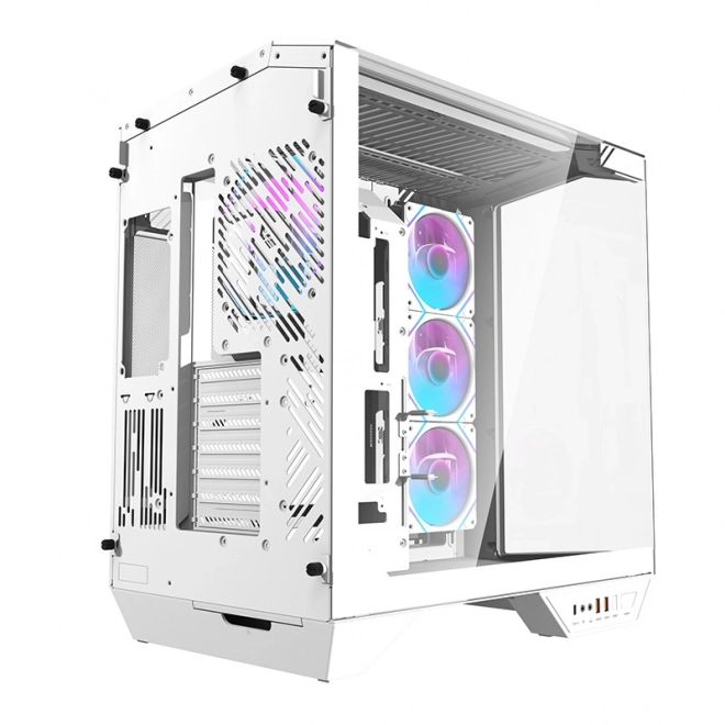 Computerbehuizing Darkflash met RGB-ventilatoren en GPU-houder wit