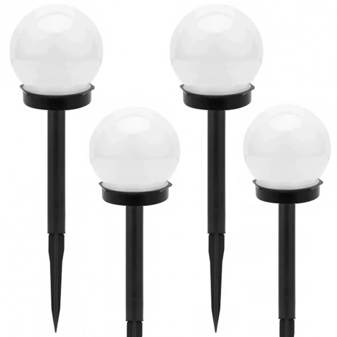 Zonne tuinlampen witte bollen met LED-verlichting