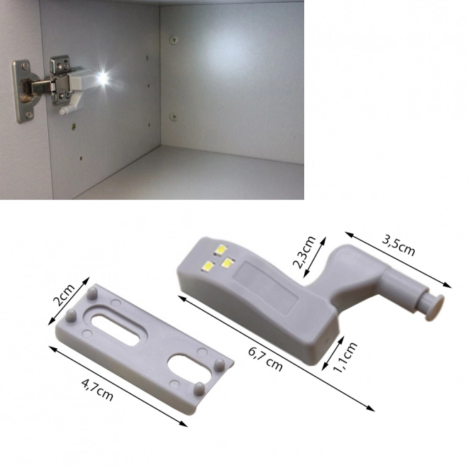 Lamp voor hangers met drie LED-diodes