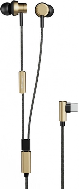 bedrade oordopjes HiFuture Hi5 met usb‑c (goud)