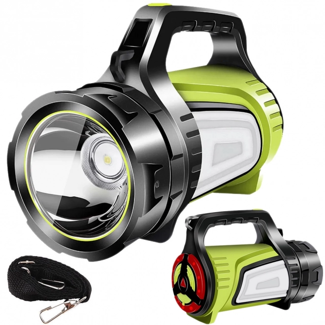Oplaadbare LED-zaklamp met powerbank voor kamperen