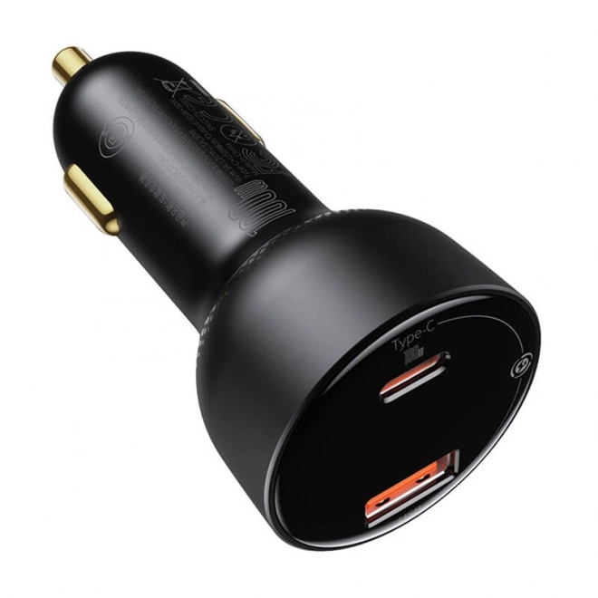 Baseus auto-oplader USB en USB-C 100W zwart