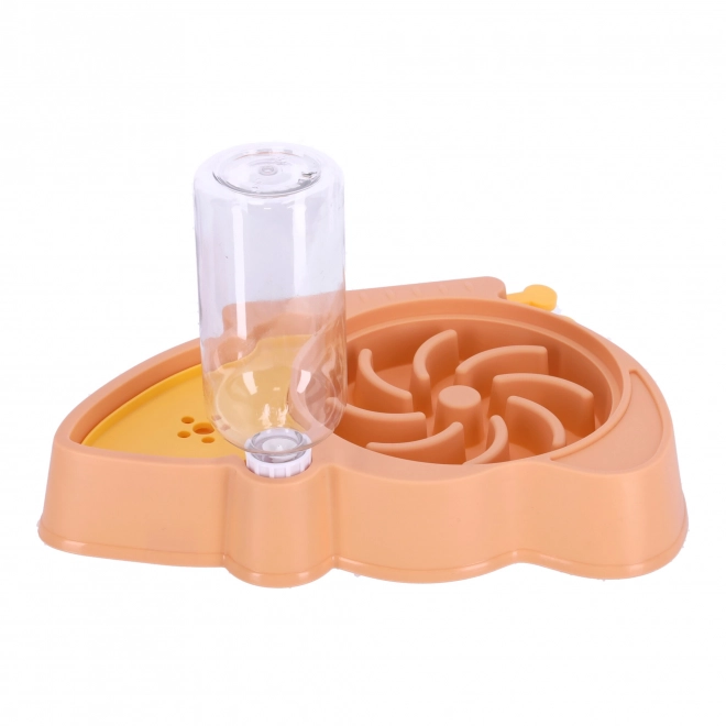 Schaal met automatische waterdispenser voor honden en katten 2 in 1 - roze