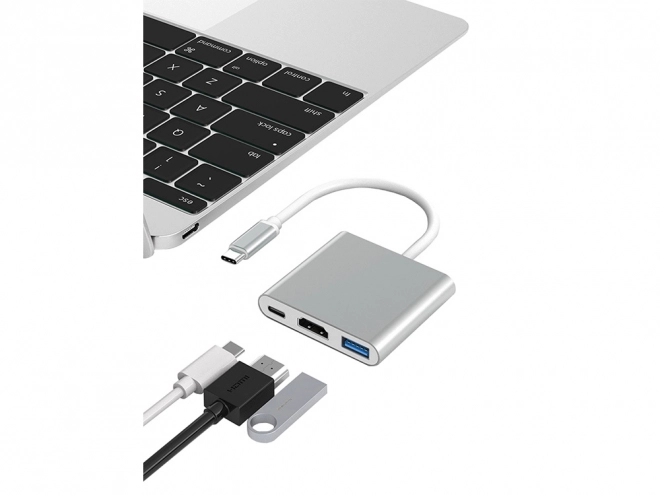 Adapter 3v1 USB-C HDMI 4K