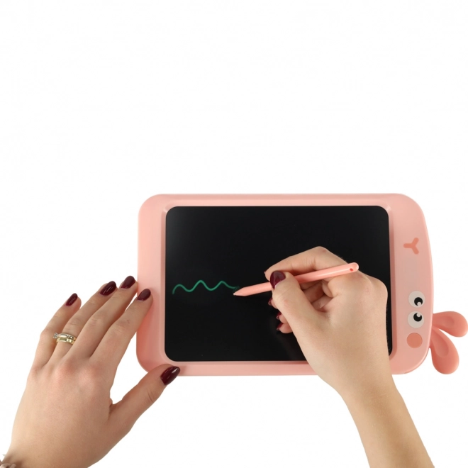 Roze kindertekentablet met LCD-scherm en stylus