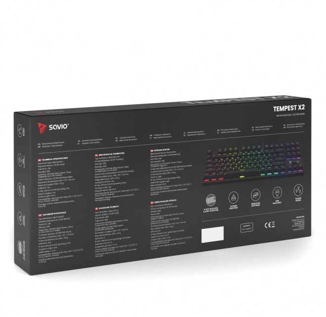 Mechanisch toetsenbord Savio Tempest X2 RGB Outemu Brown