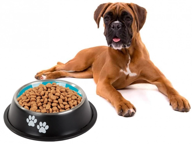 Antislip kom voor honden van roestvrij staal 1l