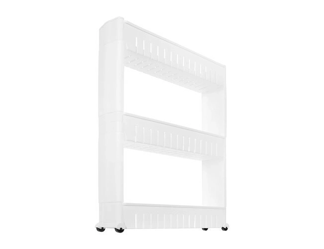 Mobiel keuken- of badkamerrek op wielen wit