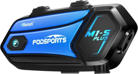 Intercom voor motorfietsen Fodsports M1-S Plus zwart