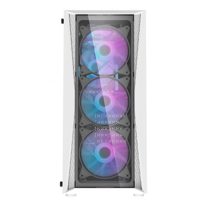 Computerbehuizing Darkflash DK352 Plus met 4 ventilatoren (zwart-wit)