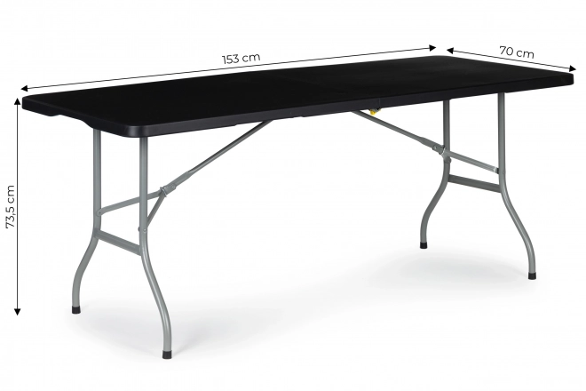 Opvouwbare tuintafel 153 cm - zwart