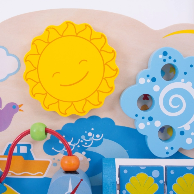 Bigjigs Baby Houten motorische plaat zee