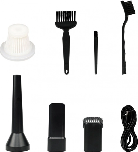 Uitgebreide set opzetstukken en HEPA-filters